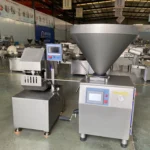 Industrial Easy Operation Pepperoni Bratwurst Salami Chorizo Hot Dog Ham Bacon Saucisson Frankfurter Sausage Vacuum Stuffing Filler Filling Making Machine - Image 3