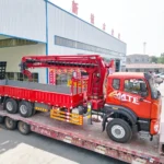 HOWO 12ton Truck Mounted Crane with Dirll and Ladder Boom Mobile Crane for Export - Image 3